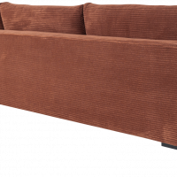Couch VALENTINO in rostbraun und Cord von ADA Möbel