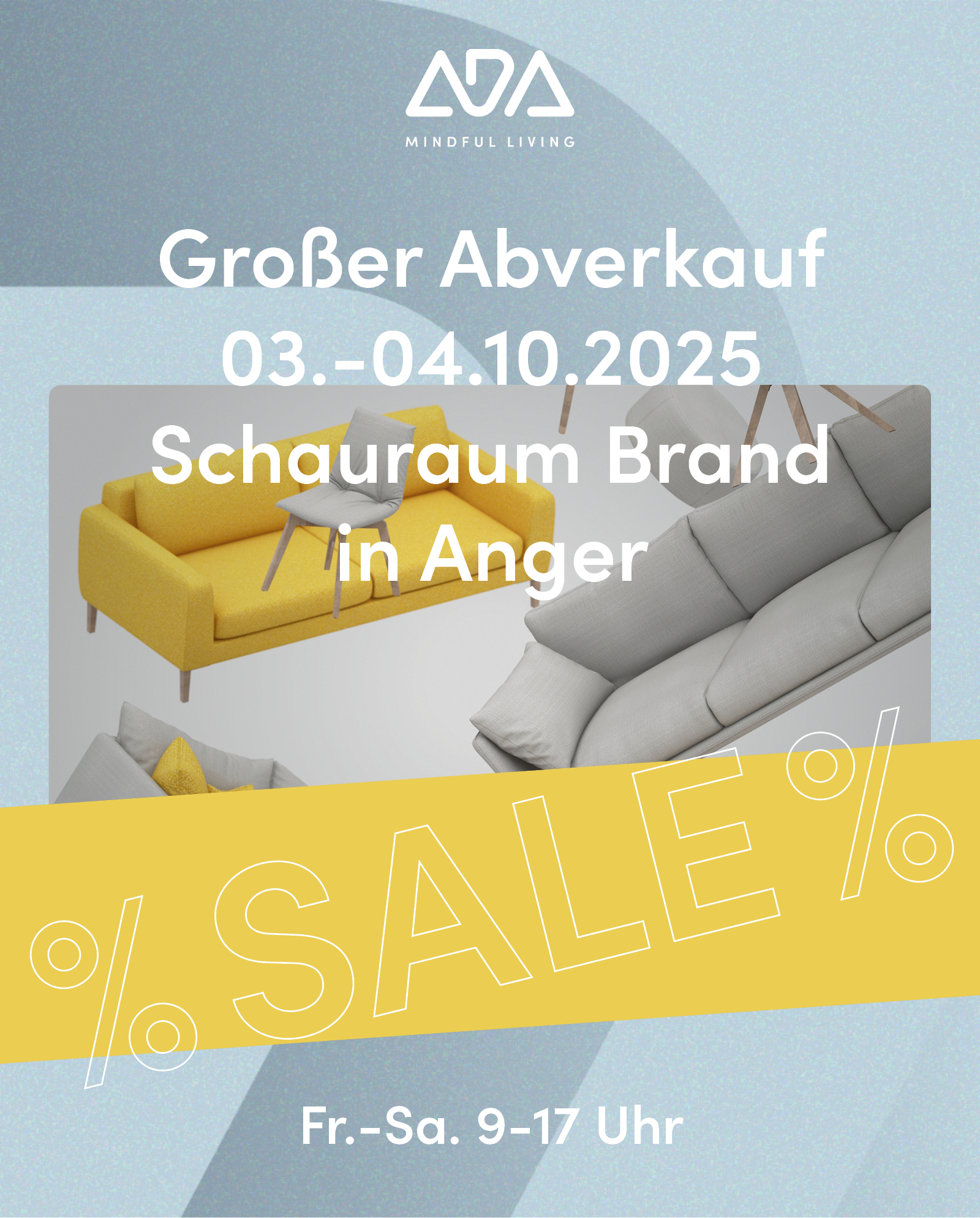 Großer Abverkauf, 03.-04.10.2025 Schauraum Brand in Anger, Fr&Sa 9-17 Uhr