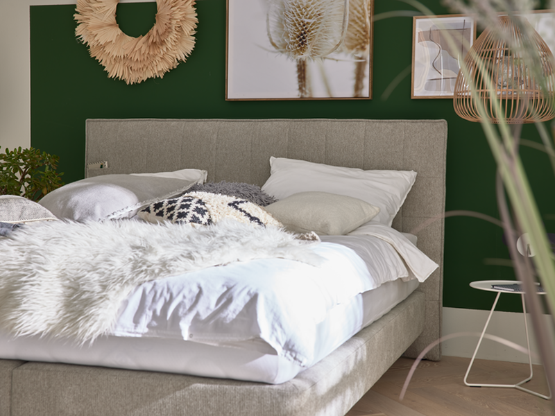 graues Boxspringbett Nirina von ADA Möbel