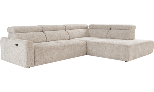 Ecksofa NIVIO in hellem Stoff